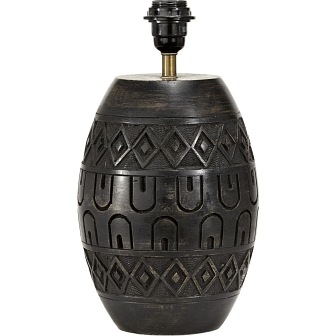 Drewniana lampa stołowa Indigo czarna (podstawa)